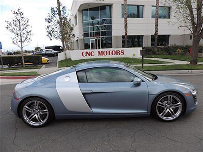 2009 audi r8 coupe 4.2l v8 r tronic / low miles / silver blades / b &amp; o