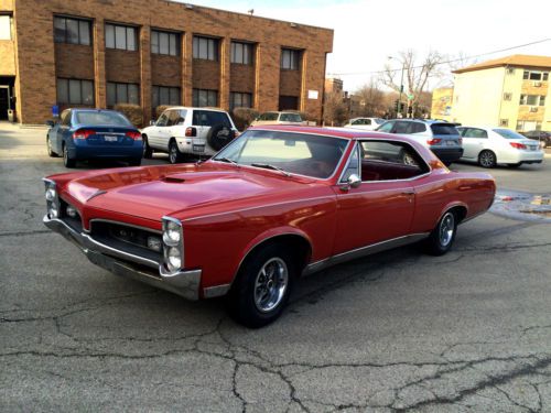 1967 pontiac gto #&#039;s matching 400 400 car his/hers shifter red/red car. by owner