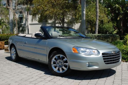 2004 chrysler sebring limited convertible v6 leather/suede 6-cd autostick abs