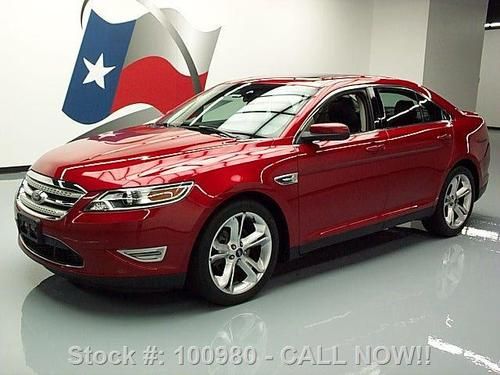 2010 ford taurus ecoboost awd sunroof leather nav 11k! texas direct auto