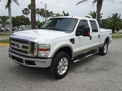 4x4 lariat leather diesel 20s alloys crew short hard tonneau cover nice truck fl