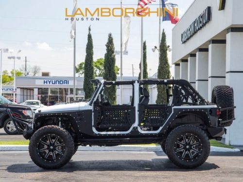 2014 jeep wrangler unlimited sport nav automatic lifted smittybilt fox kevlar