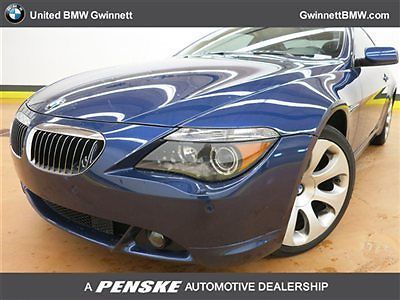 645ci 6 series low miles 2 dr coupe automatic gasoline 4.4l 8 cyl blue