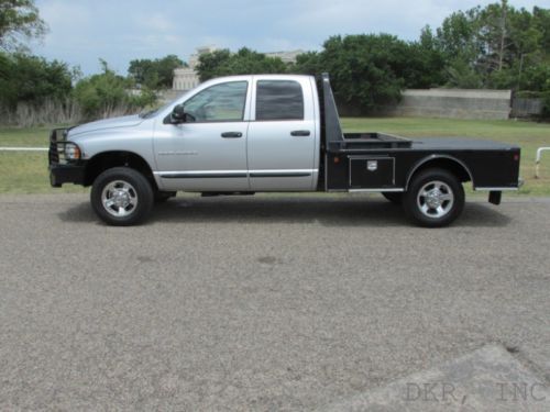 05 ram 2500 quad cab slt 4x4 5.9l cummins turbo diesel flatbed auto immac