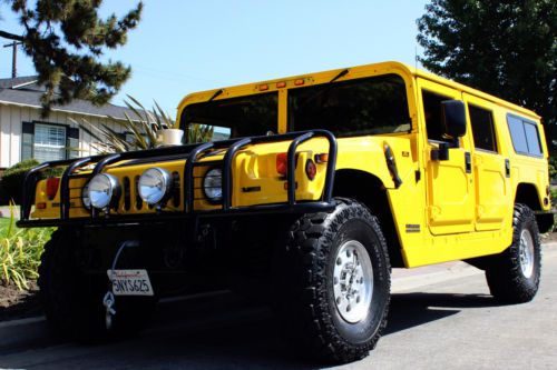 2000 hummer h1 turbo diesel custom black &amp; yellow int.