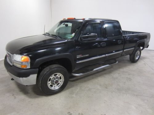 02 gmc sierra 2500hd 6.6l v8 turbo diesel 4x4 crew long bed 2 co/ks owner 80pics