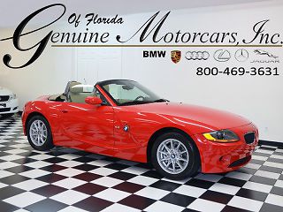 2004 bmw z4 2.5 roadster bluetooth cd 5 spd red with tan florida carfax perf