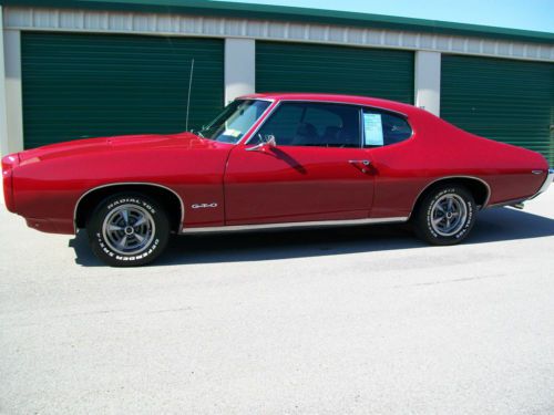 1969 gto factory 4 speed matador red phs documented matching numbers low mi