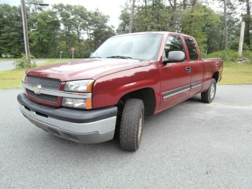 2004 chevy silverado full ext cab 4wd 4x4 low mile clean work pickup no reserve