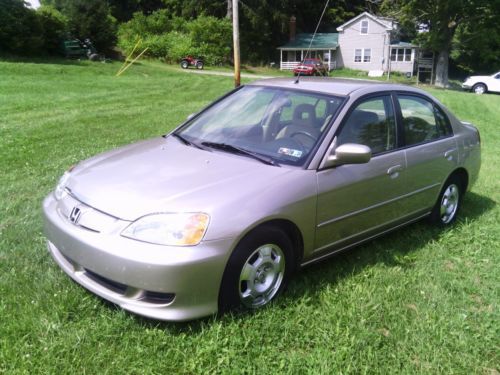 2003 honda civic hybrid sedan 4-door 1.3 low reserve salvage excellent condition