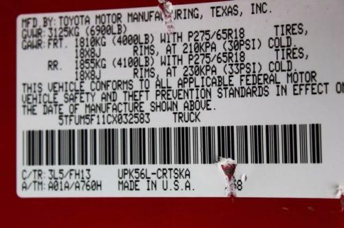 2012 Toyota Tundra Grade, US $27,444.00, image 12