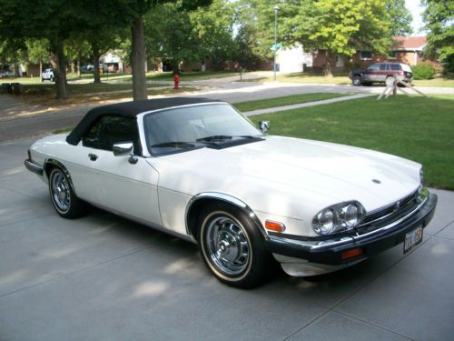1990 Jaguar XJS White Convertible, image 2