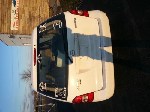 2003 Mazda MPV for parts or poss repair white wrecked 4 door NO RESERVE, US $1,700.00, image 4