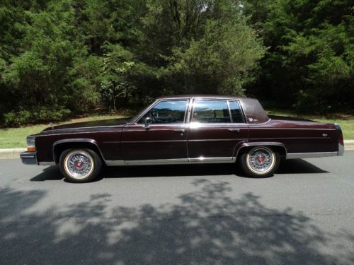 1987 cadillac brougham d&#039;elegance, bordeaux red color