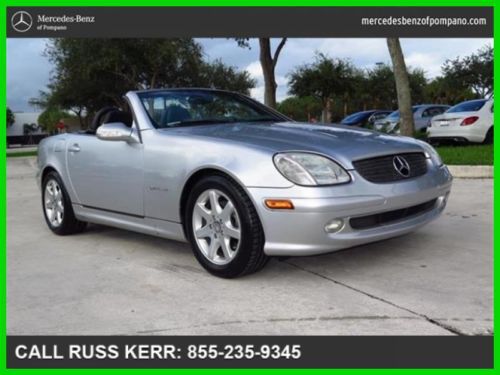 2001 slk230 kompressor convertible 2.3l i4 16v automatic rear wheel drive