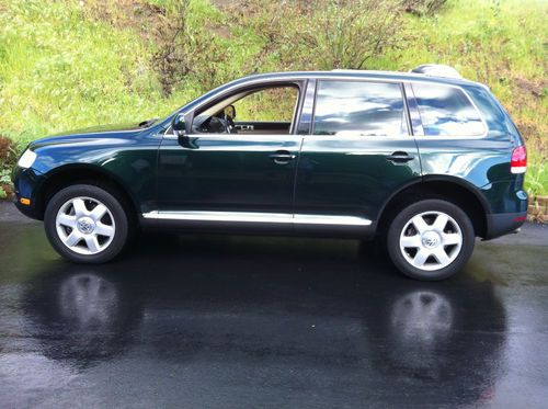 2004 vw touareg v10 tdi 5.0l 110k diesel california salvage title green /beige
