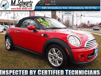 12 manual convertible keyless start cooper red black heated leather 1 one owner