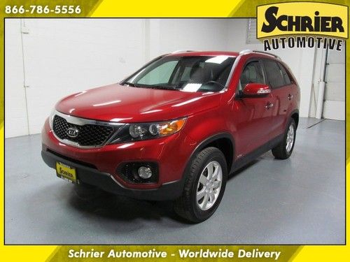 2011 kia sorento lx awd red back up cam warranty 1 owner