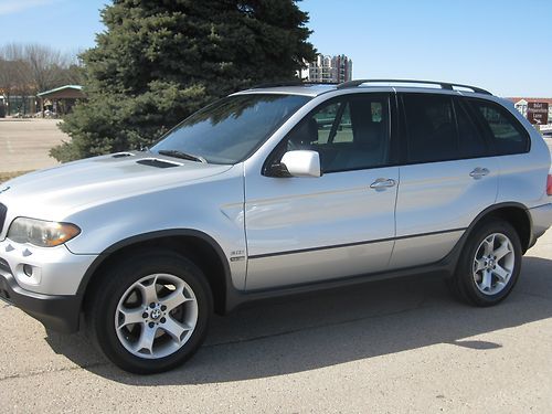 2004 bmw x5 3.0i suv 3.0l silver exterior black leather 148500 miles