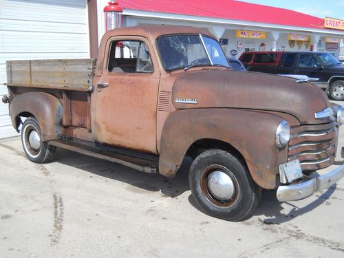 1951 chevy pickup truck patina rat rod farm barn find