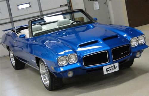 1971 blue pontiac gto convertible numbers matching documented 400 auto ac loaded