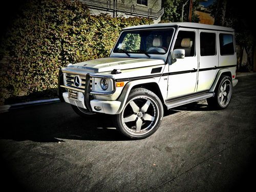 2012 mercedes benz g550 white/white designo package w/24"forgiato/pirelli wheels