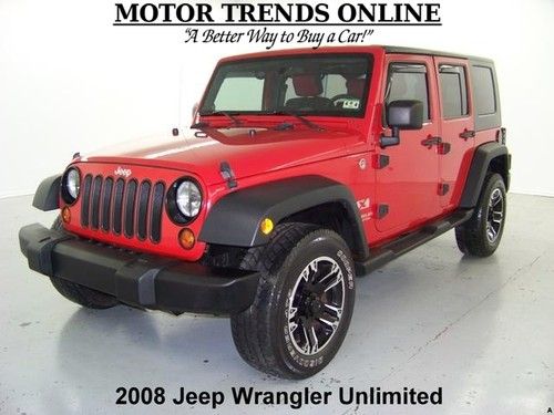 Unlimited x 4x4 hard top custom wheels auto media input 2008 jeep wrangler 48k