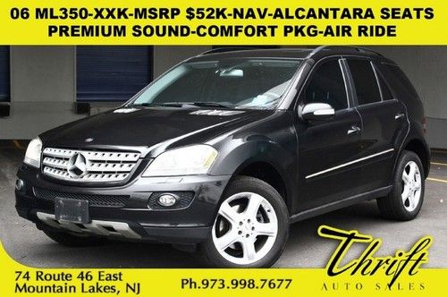 2006 ml350-125k-msrp $52k-nav-alcantara seats-premium sound-comfort pkg-air ride