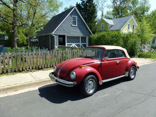1975 super beetle convertable - red