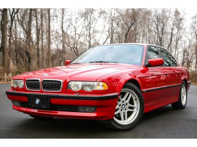 2001 bmw 740i sport m cold packages serviced e38 imola red one of a kind 740