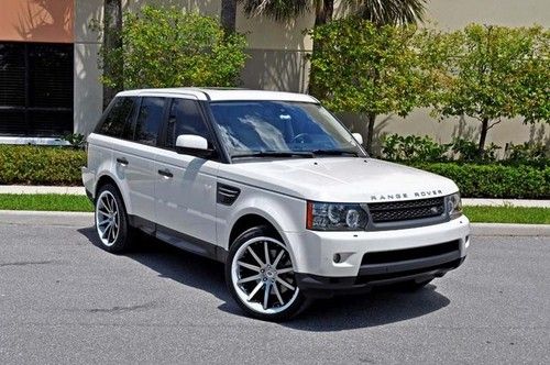 2010 range rover sport white/white loaded!! rear ent, nav, much more!!!