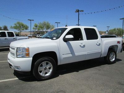 2009 4x4 4wd white v8 leather automatic crew cab pickup truck