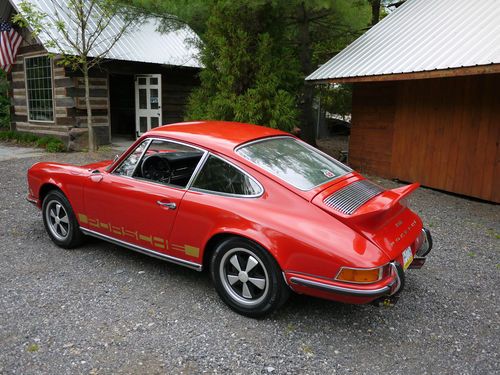 911t coupe, tangerine, matching numbers, original fuchs wheels