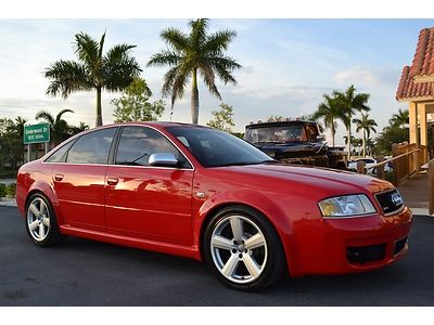 2003 rs6 misano red pearl 4.2 twin turbo v8 quattro awd 450hp sunroof bose rare
