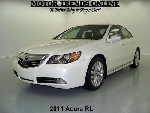 Sh-awd navigation rearcam tech pkg roof bluetooth htd ac seats 2011 acura rl 36k