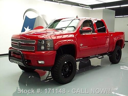 2012 chevy silverado lt crew 4x4 black widow lifted 11k texas direct auto