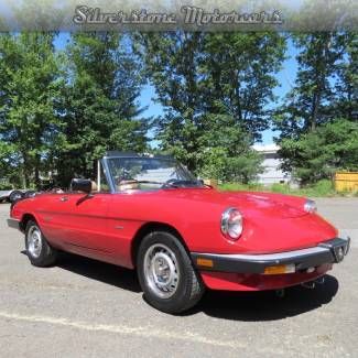 1987 red graduate!pb convertible power mirrors tint glass clean rust free alfa