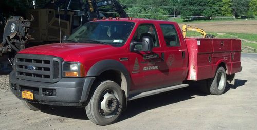 2005 ford f450 xl super duty crew cab with utility box work truck diesel