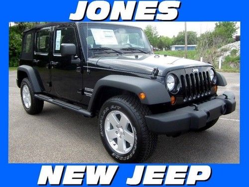 New 2013 jeep wrangler unlimited 4wd sport msrp $29000 black