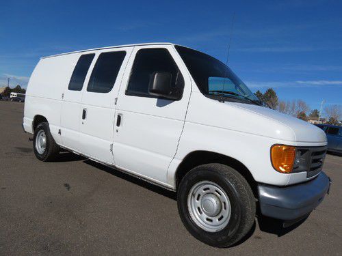 2006 ford e-150 cargo van xl 4.6 v8 w/ racks runs great simple service work van