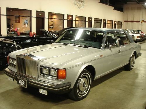 1985 rolls-royce silver spur lwb silver with blue gorgeous rolls !