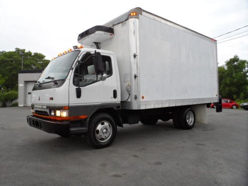 1998 mitsubishi fuso fe-hd referigerator body 14ft box only 32k