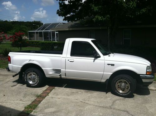 1998 ford ranger xlt, white/gray 56,932 miles, newer tires &amp; brakes, regular cab