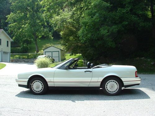 NO RESERVE - 1990 Caddy Allante Convertible, 108k, Pearl White, Black Leather, image 4