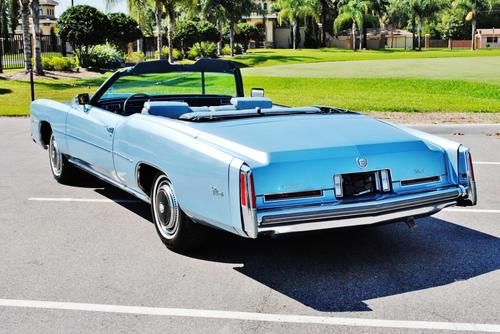 Just 29270 miles 76 cadillac eldorado convertible rare fule injected very clean