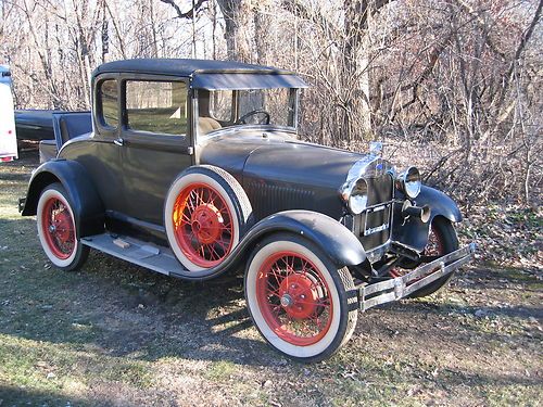 1929 model  'a' ford special coupe dual side mounts,rumble seat &amp; trunk