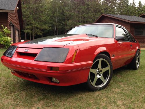 1986 ford mustang gt hatchback 5-speed red cobra stroker 347 fast clean