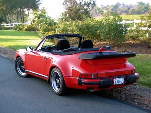 1984 Porsche 911 Carrera Convertible 2-Door 3.2L, image 2