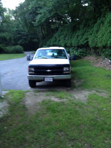 1999 chevy c3500 white utility body truck