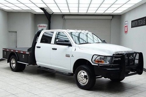 2011 dodge ram 3500 diesel 4x4 dually flat bed hauler crew cab 1 texas owner